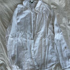 Orvis Classic White Linen Shirt
